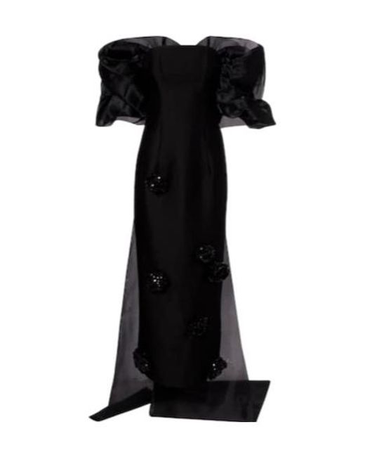 Leo Black Zayna Sequined Gown And Cape Set
