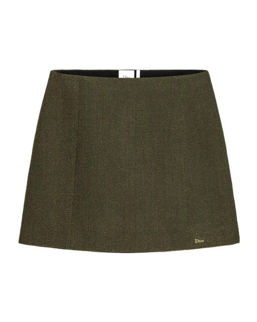 Dior Green Flared Miniskirt