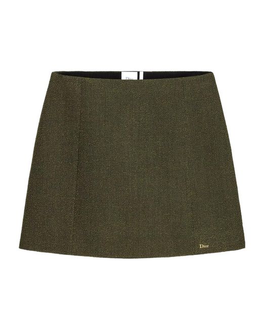 Dior Green Flared Miniskirt