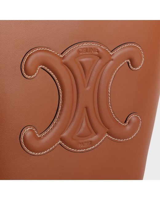 Céline Brown Small Bucket Cuir Triomphe