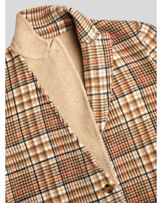Etro Natural Single-Breasted Reversible Coat for men