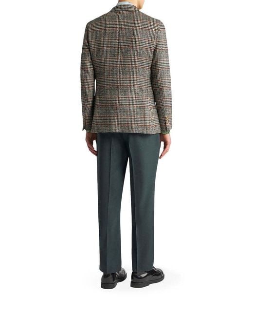 Etro Multicolor Long-Sleeved Checked Blazer for men