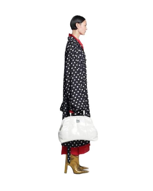 Balenciaga Red Spray Dots Reversible Coat Dress