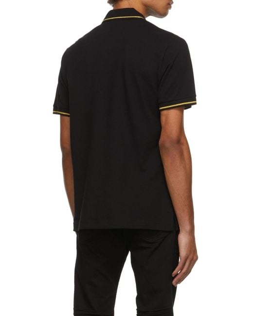 Versace Black Logo Polo Shirt for men