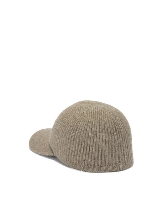 Brunello Cucinelli White Knit Baseball Cap
