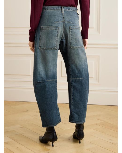 Nili Lotan Blue Shon Five-Pocket Denim Trousers