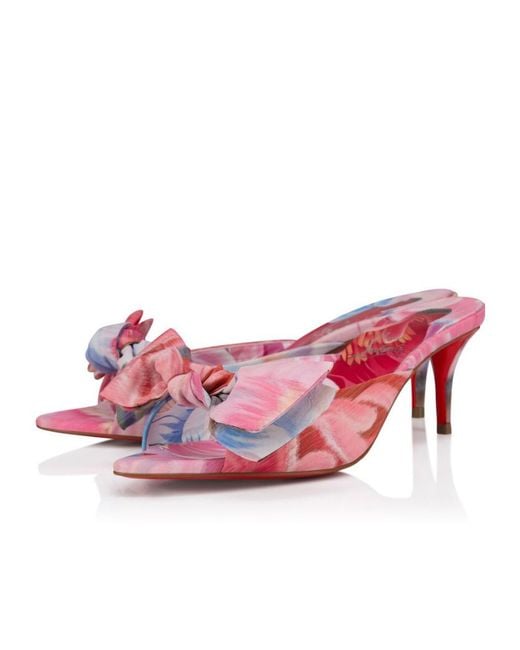 Christian Louboutin Pink Bow Strap Heeled Sandals