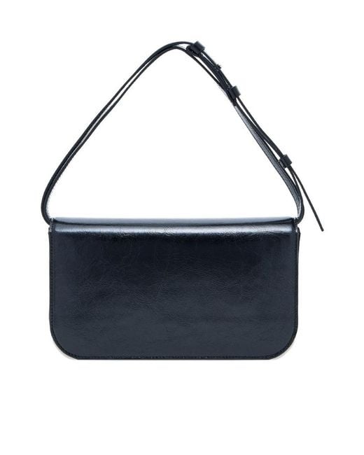 Giorgio Armani Blue Small X 10 Corso Como Patent-Leather Shoulder Bag