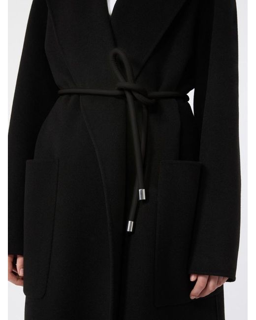 Sportmax Black Zannata Belted Long Coat