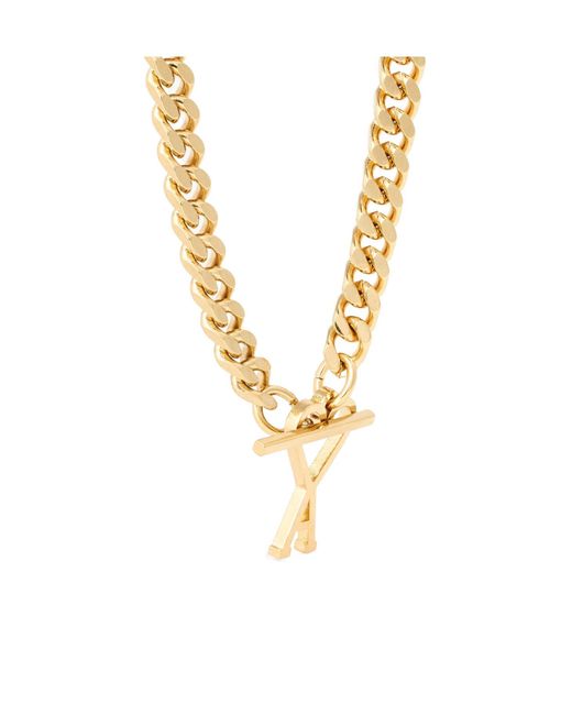 AMI White Solid Color Necklace for men