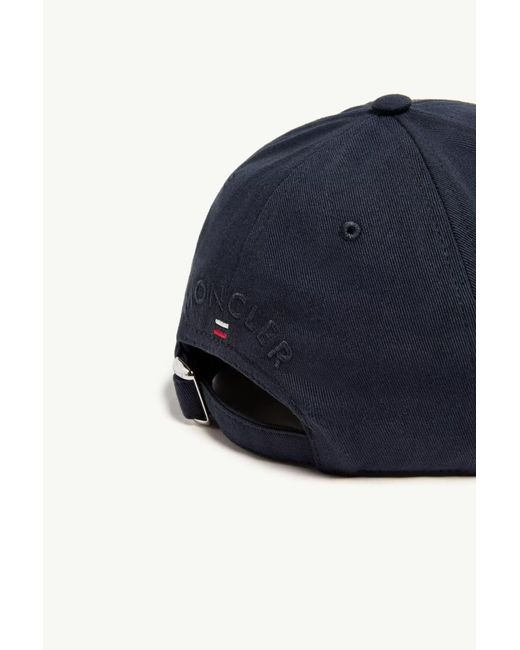 Moncler Blue Logo Patch Baseball Cap for men