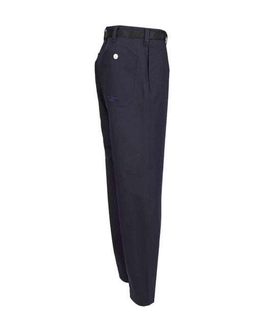 Stone Island Blue Stretch Gabardine Chino Trousers for men