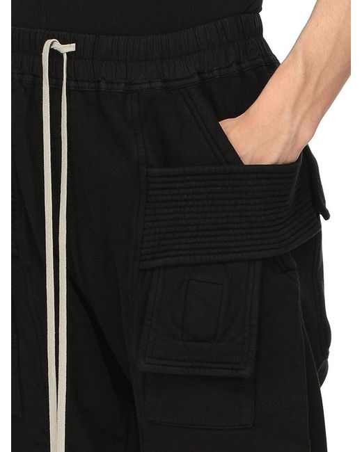 Rick Owens Black Drawstring Casual Pants for men