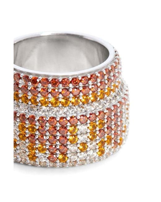 Loewe White Large Pavé Ring