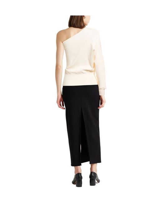 Max Mara White Monochromatic Knitting Top