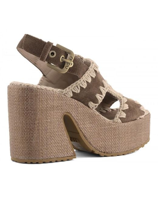 Mou Multicolor Crochet-Trim Leather Sandals