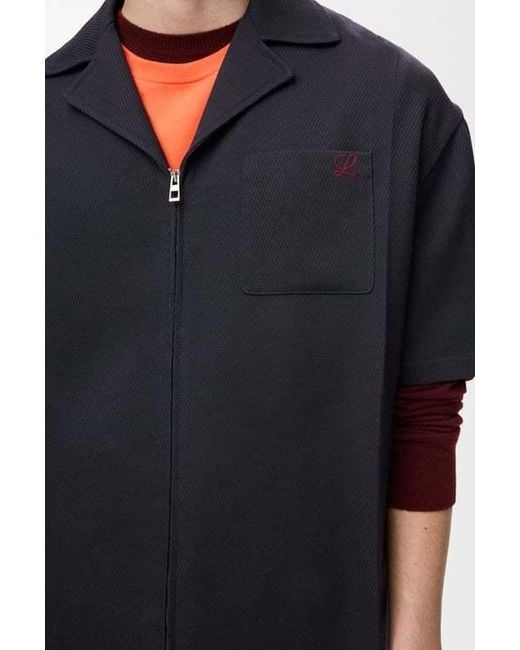 Loewe Blue Short Sleeve Shirt for men