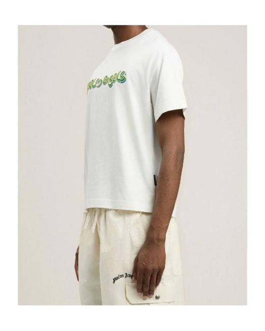 Palm Angels White Thai Logo T-Shirt for men