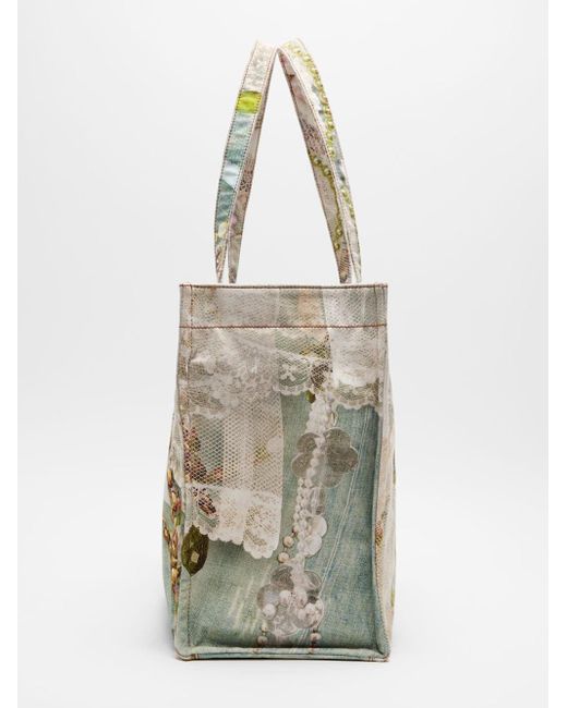 Acne Metallic Logo Shoulder Tote Bag for men