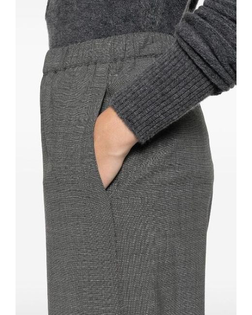 Fabiana Filippi Gray Elastic Waist Casual Pants