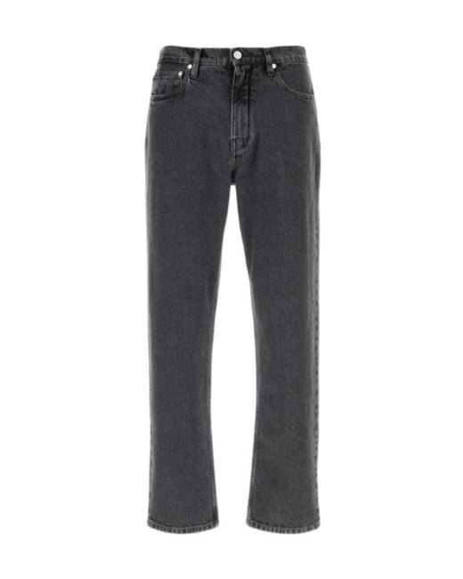Jil Sander Gray Washed Straight-Leg Jeans for men