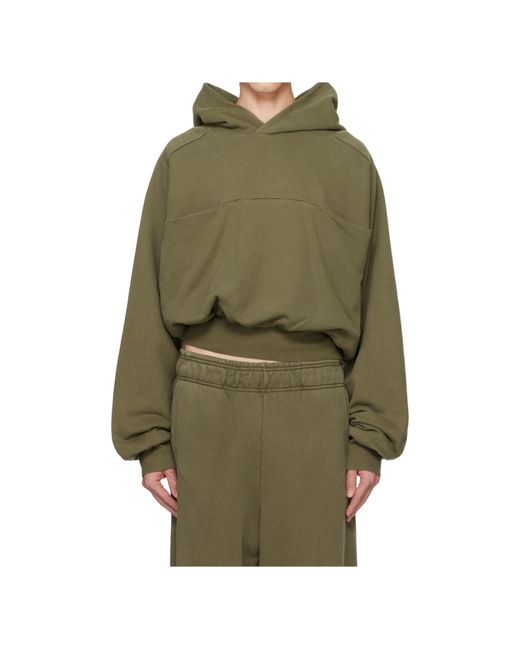 Entire studios Green Hooded Sweater for men