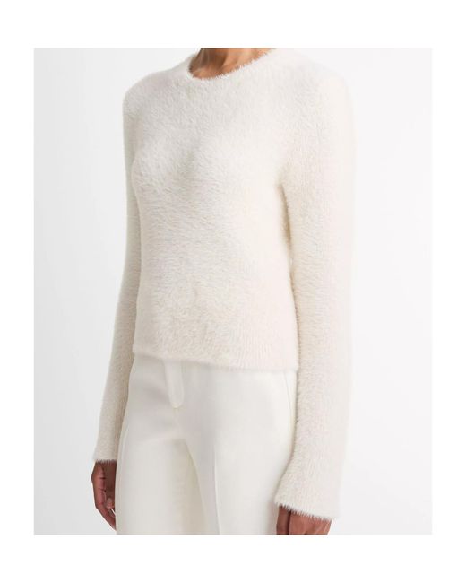 Vince White Textured Sweater