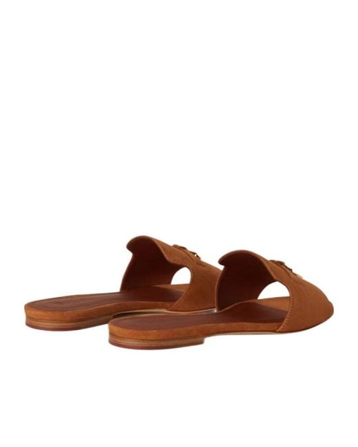 Loro Piana Brown Summer Charms Sandals