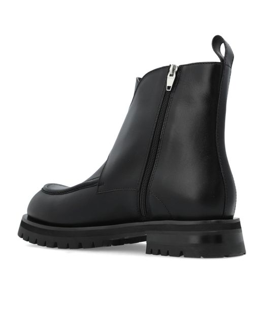 Balmain Black Logo Plaque Charlie Boots for men