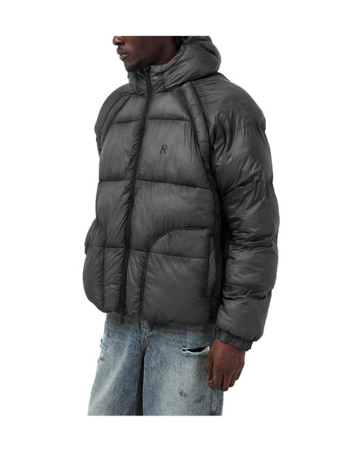 Represent Gray Solid Color Down Jacket for men