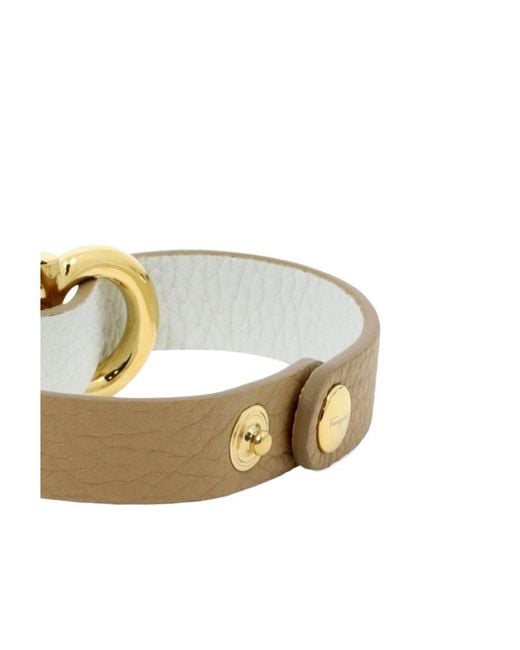 Ferragamo Metallic Leather Bracelet
