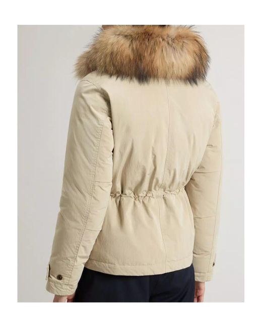 Woolrich Natural Grace Fur-Neck Padded Jacket