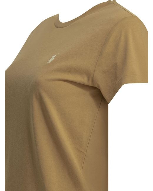 Polo Ralph Lauren Natural Logo Crew Neck T-Shirts