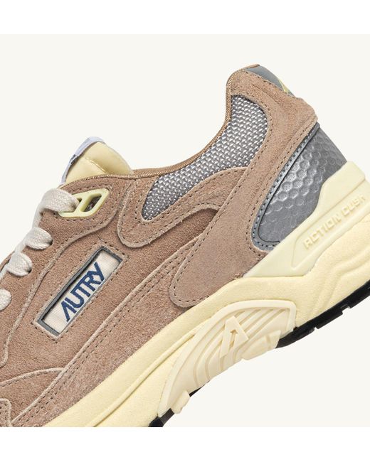 Autry Natural Hyperway Lace-Up Suede Sneakers