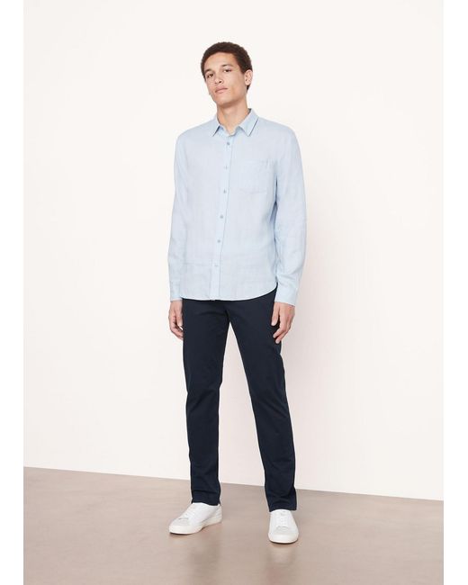 Vince Blue Long-Sleeved Shirt for men