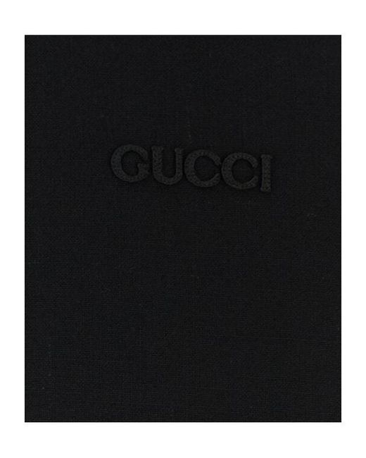 Gucci Black Logo Patch Coat for men
