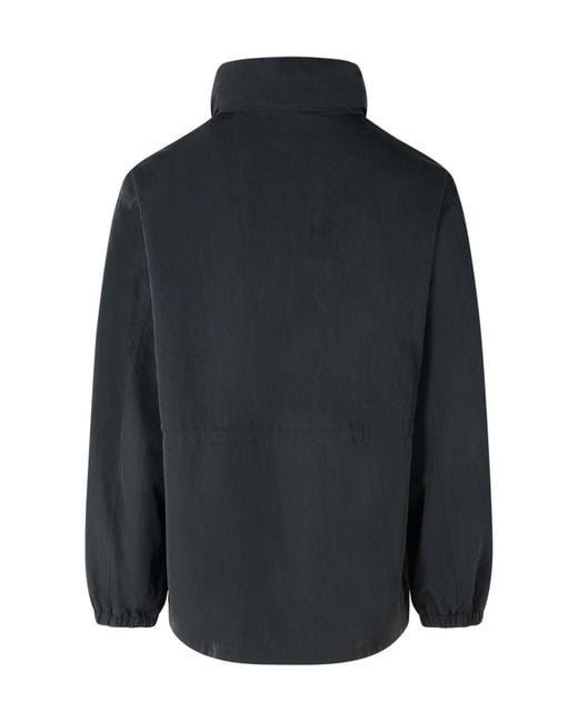 Burberry Blue Ekd Motif Drawstring Waist Zipped Jacket for men
