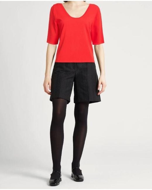 Max Mara Red Short-Sleeved Sweater