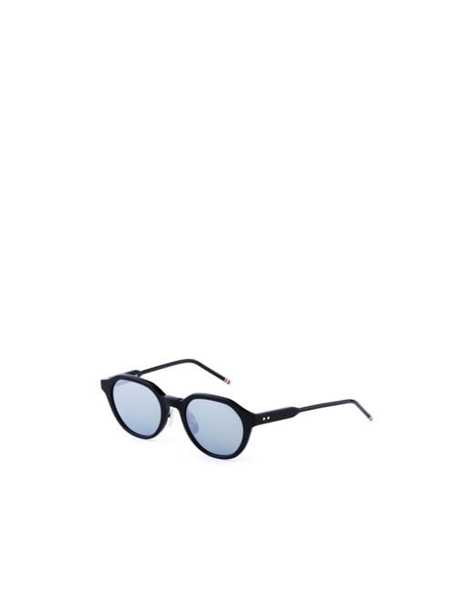 Thom Browne Blue Eyewear Oval Frame Sunglasses for men