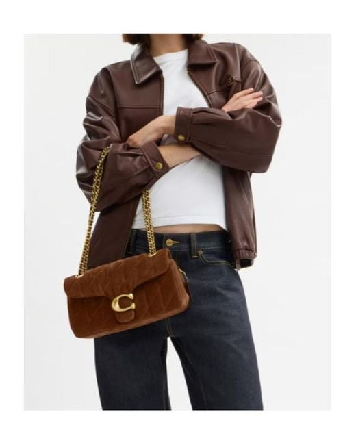 COACH Brown Tabby 26 Quilted Shoulder Bag