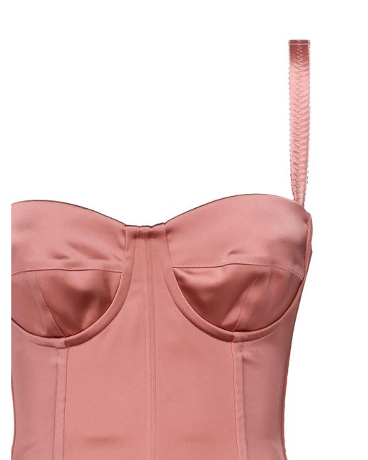Dolce & Gabbana Pink Kim Number-Patch Sleeveless Mini Dress