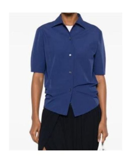 Jil Sander Blue Technical Faille Shirt