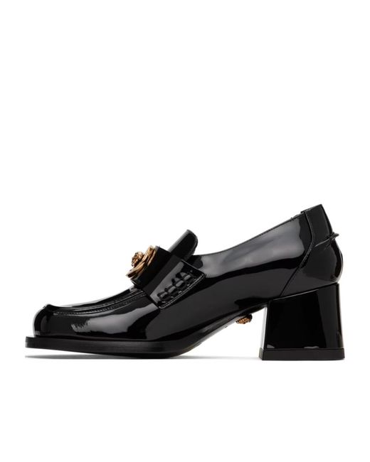 Versace Black Alia 55Mm Leather Loafers