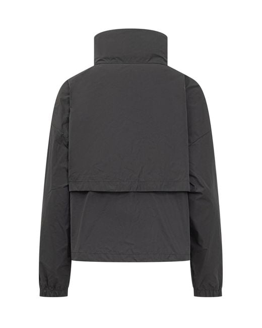 K-Way Black Foldable Hood Waterproof Hooded Jacket