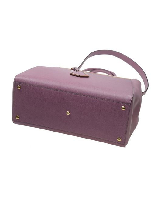 Fendi Purple Logo Handbag