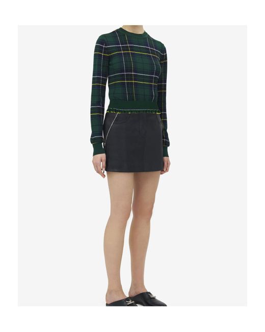 Alexander McQueen Green Wool Tartan Sweater