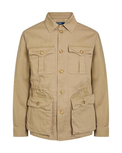 Polo Ralph Lauren Natural Cotton-Twill Utility Jacket for men