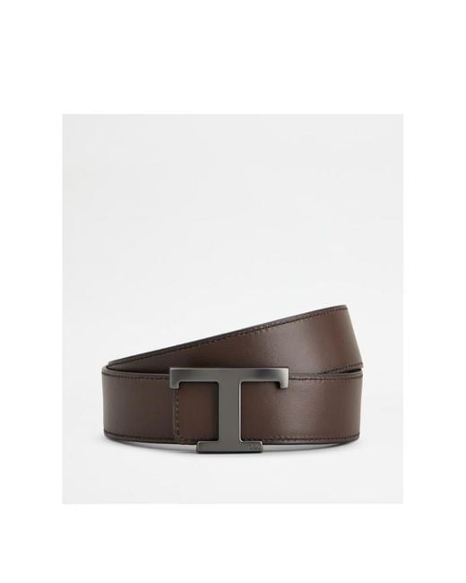 Tod's Blue T Timeless Buckled Reversible Belt for men
