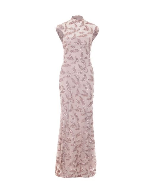Aniye By Pink Rose Fatal Uma Sequined Long Dress