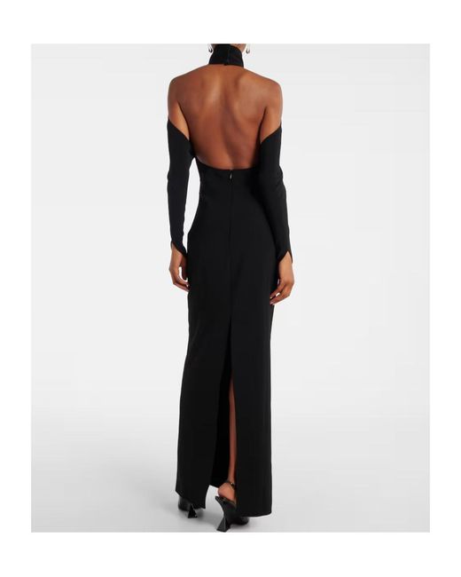 Courreges Black Circle Open-Back Gown